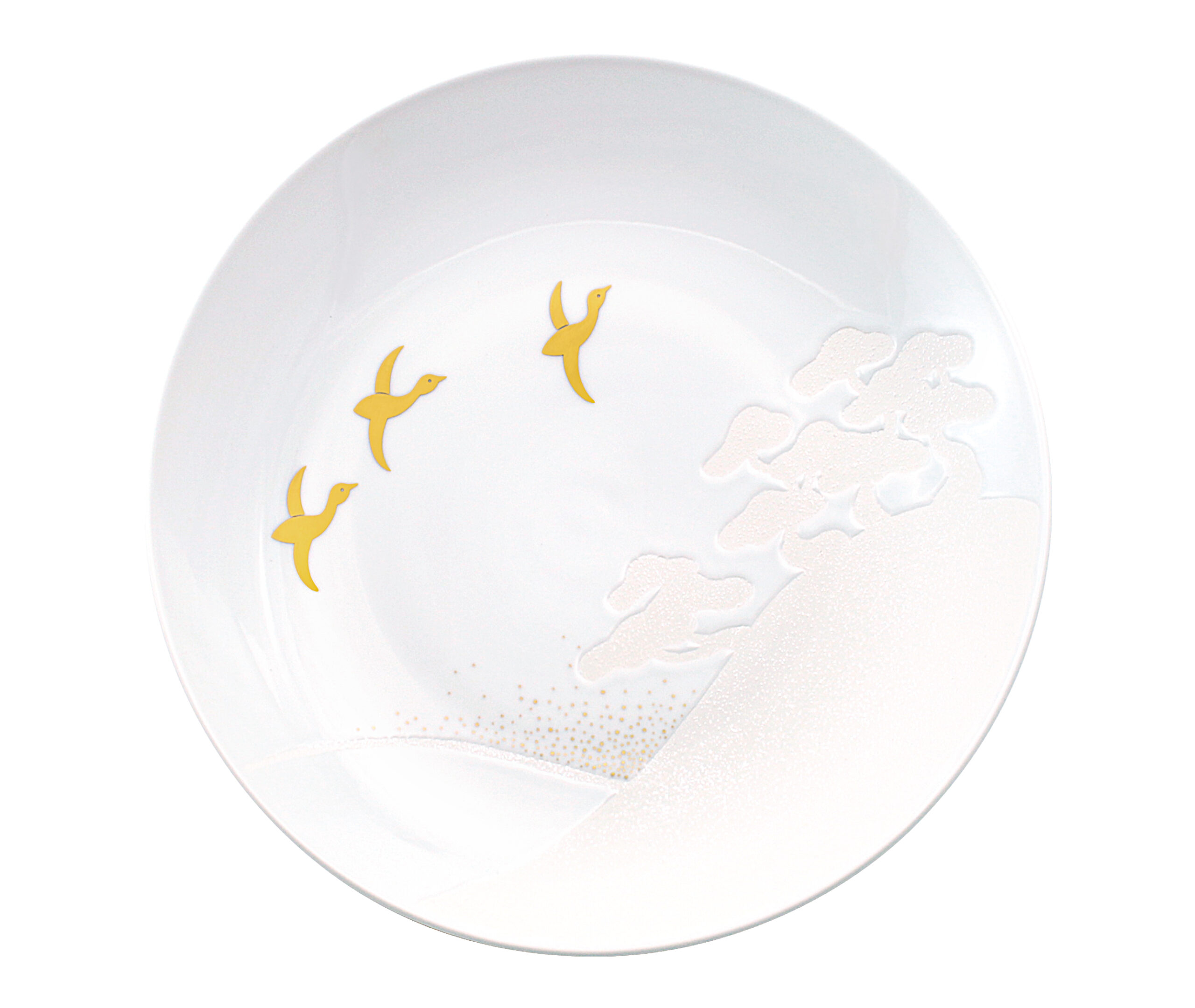 松に雁文大皿 (4)